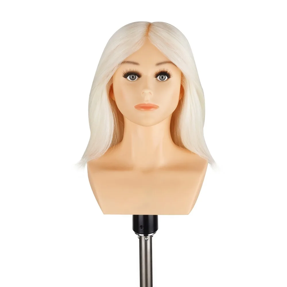 PROHAIR OMC утвержденный 30 см 1" белый козья шерсть соревнования манекен головы Парикмахерская манекен кукла голова для парикмахеров