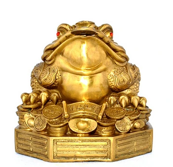 

Antique bronze Pure Copper Brass Copper Large toad opening gifts decoration decor Arts Copper decoration