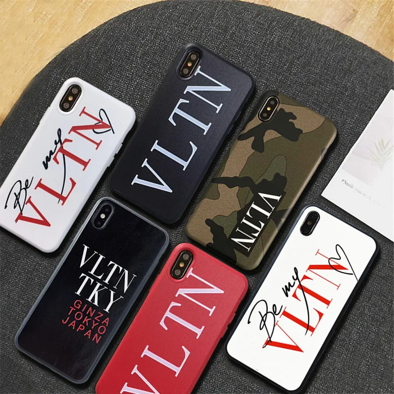 

Luxury Brand VLTN Soft TPU Silicone Case For IPhone X XS Max XR 6 6S Plus 7 8 Plus Soft PU Valentino Phone Cover Cases