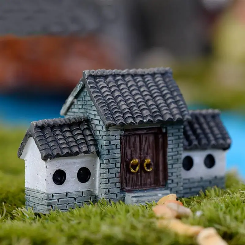 Ancient House Archway Micro Landscape Mini Old City Gate Resin DIY Ornaments Crafts Bonsai Fairy Garden Supplies 1 Pcs