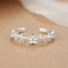 Finger Rings Plum Blossom Shape Simple Style For Man Boy and Girl Friendship Gift Wholesale Jewelry Women’s Shining