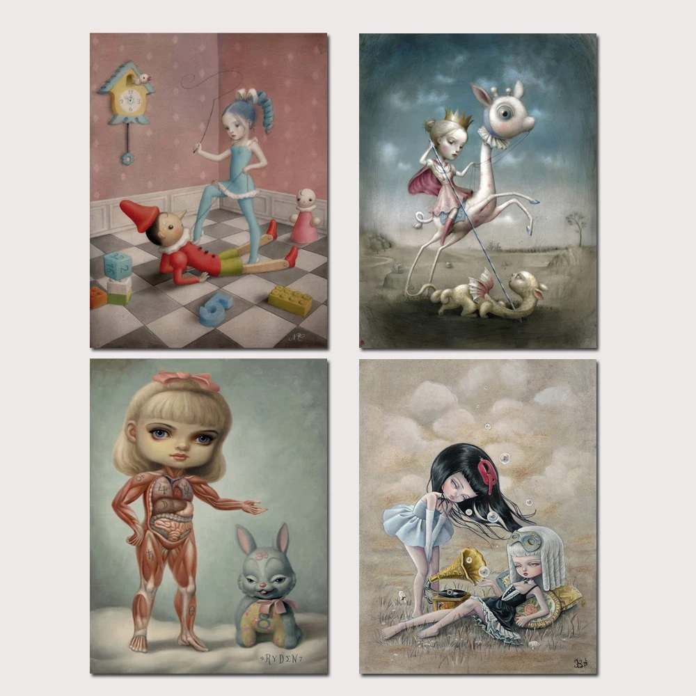

Mark Ryden Mark Ryde 1 Panel Abstract Wall Art Oil Painting Poster Canvas Painting Print for Living Room Home Decor 16