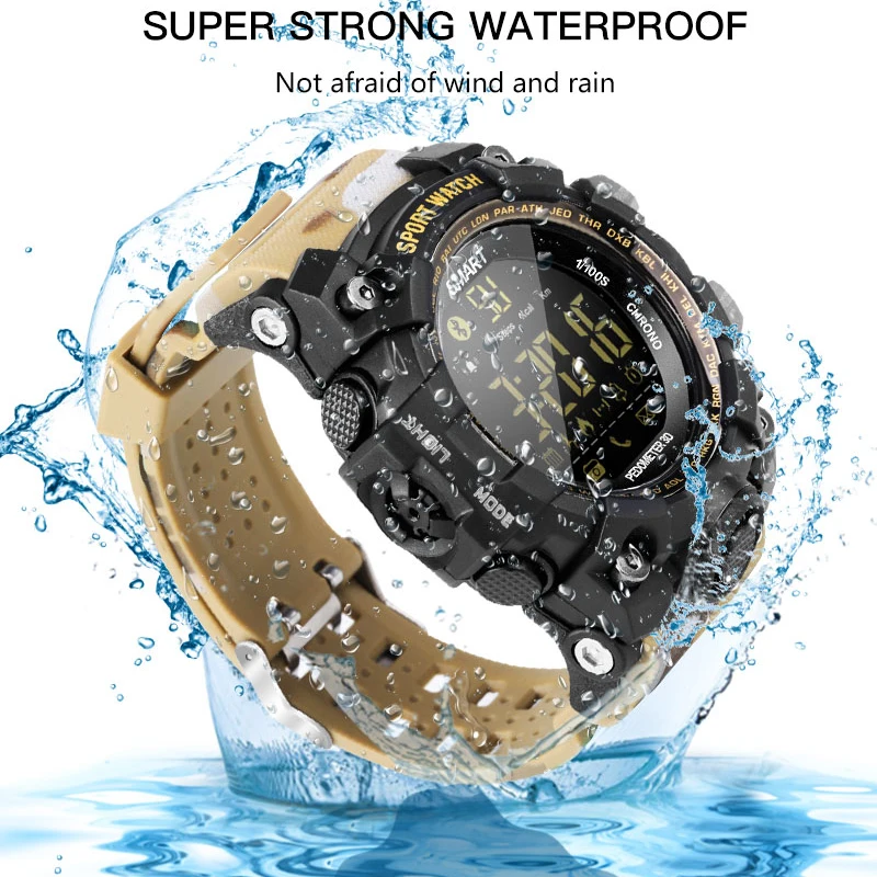 Smartwatch for Men Sports Military Army Green Camouflage Fitness Intelligent Wristwatches Bluetooth Smart Watches For Running