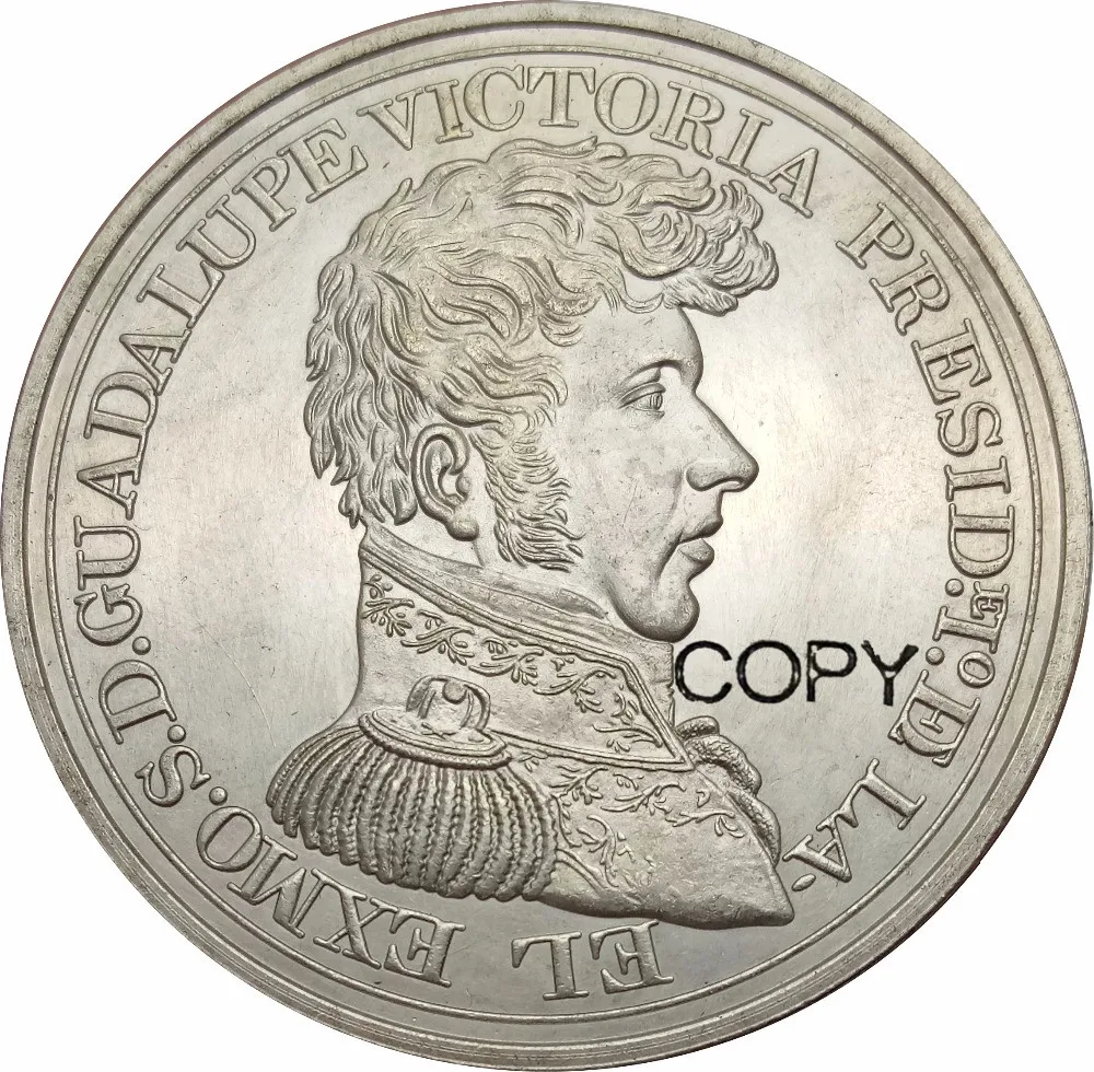 Мексиканский президент Гуадалупе Виктории медаль 1824 латунированная Серебряная или красная медь имитация монеты