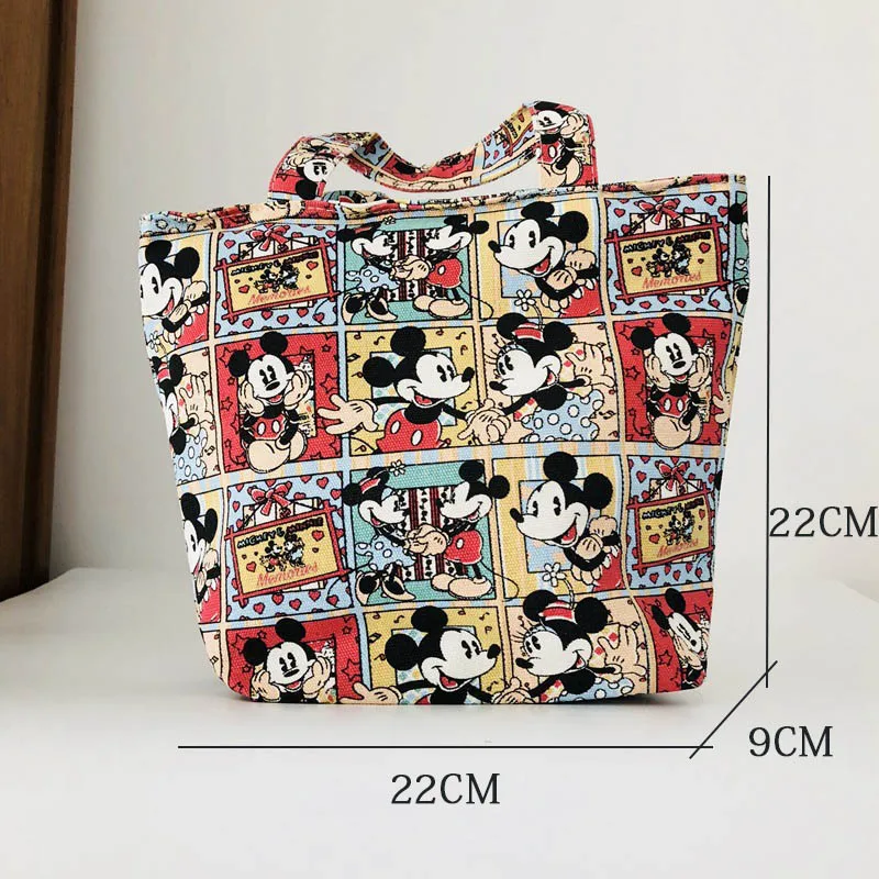 Disney Новый Рюкзак Kawaii Мультфильм Микки Маус для женщин плечо холст хозяйственные