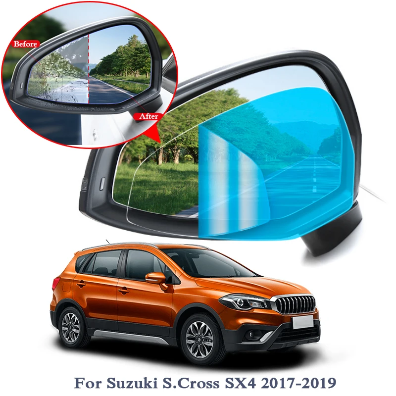 2 шт. анти туман окна автомобиля прозрачная пленка заднего вида автомобиля зеркальная защитная пленка для Suzuki S. Cross SX4 Свифт Vitara Водонепроницаемая наклейка