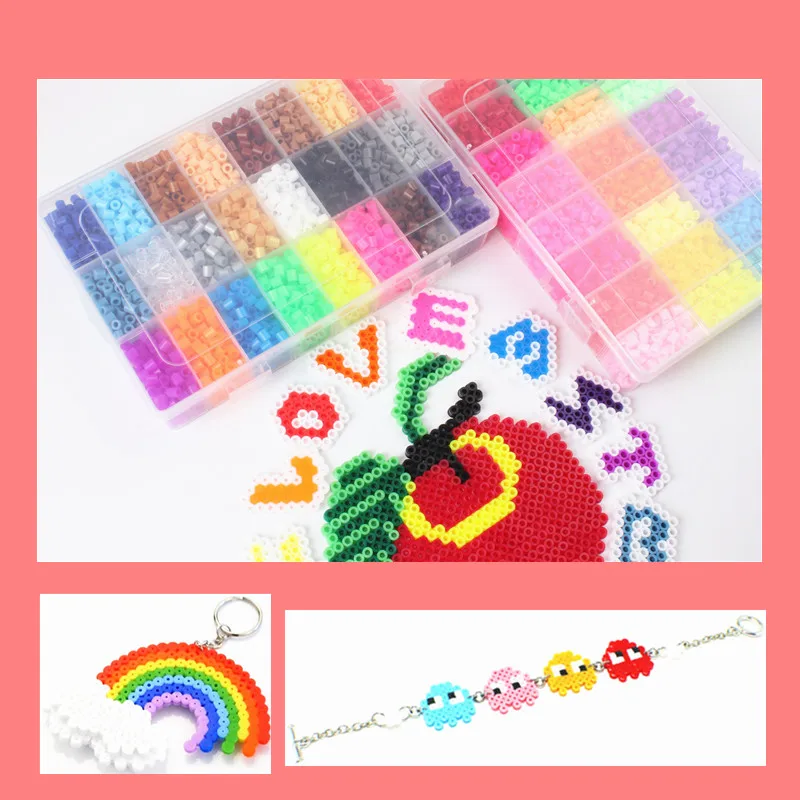 48 Colors 5mm Hama Beads Puzzle toys for Children 4600Pcs/Set Perler with Pegboard 3D puzzle diy Toys Fuse Brinqued | Игрушки и хобби