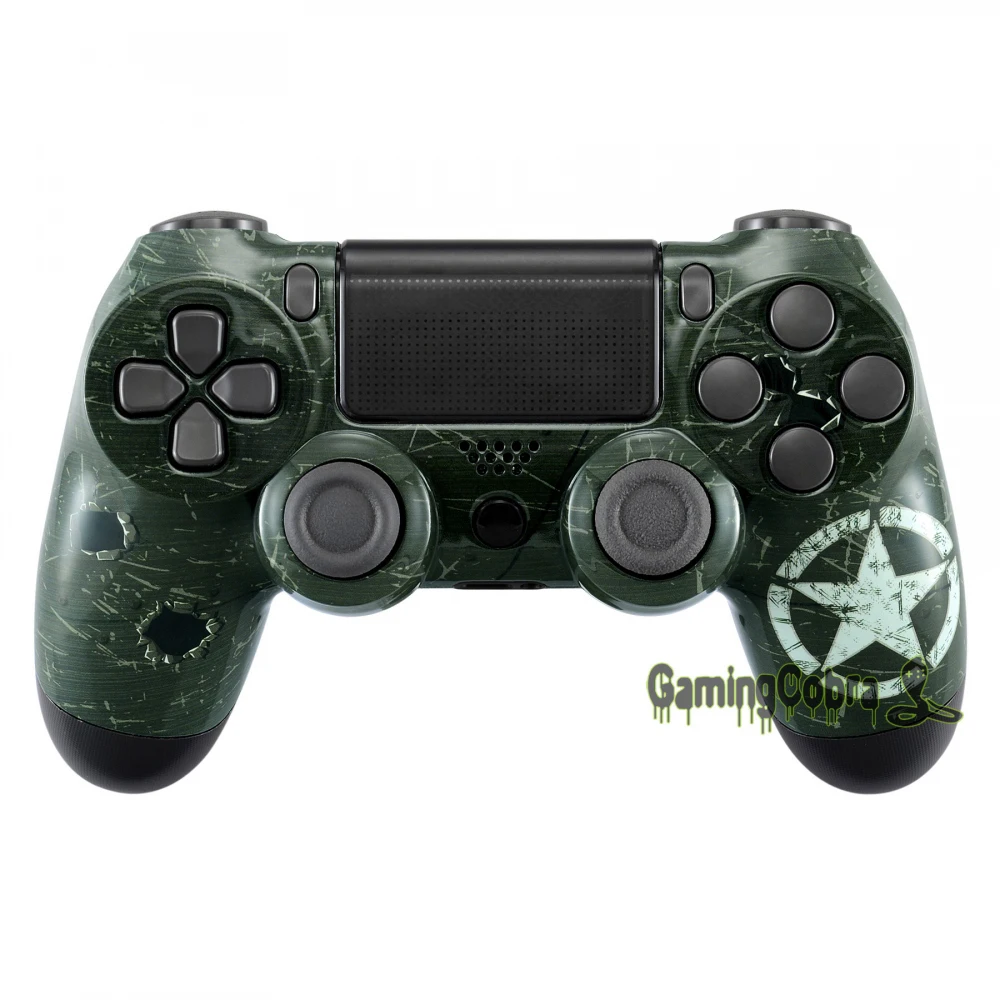 

WWII US Army Overlord Patterned Top Housing Shell for PS4 Pro Slim Game Controller JDM-040 JDM-050 JDM-055