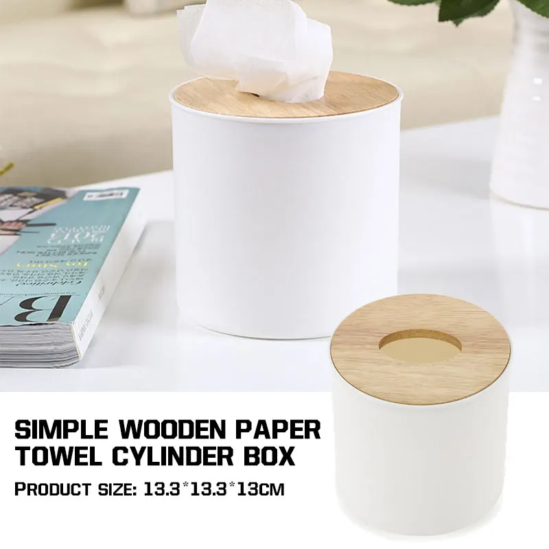 

Nordic Hot New Tissue Box Round Office Multifunctional Storage Box PP Sundries Storage Fashionable Storage Basket