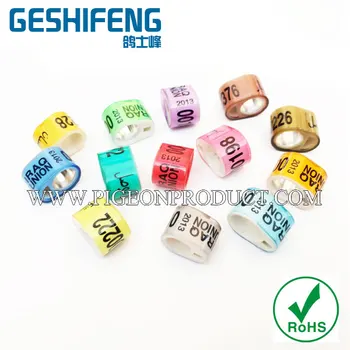 

2019 colorful OEM rings for pigeon aluminium bird ring(7.4/8mm)can put chips