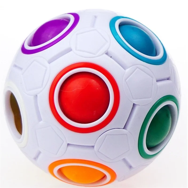 Luminous Magic Rainbow Ball Football Cube Fluorescence Hottest Decompression Finger Toy Children Adult Anti Stress Ball