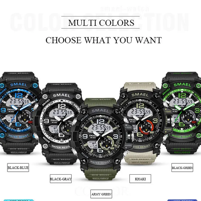 SMAEL Digital Watch Mężczyźni Sport super cool mężczyźni Quartz Sport zegarki luksusowe marki LED Military Zegarek męski xfcs tanie i dobre opinie Quartz Wristwatches Complete Calendar Shock Resistant Rattrapante Stop Watch LED display Auto Date Water Resistant Back Light Chronograph Multiple Time Zone Alarm Perpetual Calendar SMAEL Digital Watch Mężczyźni Sport super cool mężczyźni Quartz Sport zegarki luksusowe marki LED Military Zegarek męski xfcs tanie i dobre opinie Quartz Wristwatches Complete Calendar Shock Resistant Rattrapante Stop Watch LED display Auto Date Water Resistant Back Light Chronograph Multiple Time Zone Alarm Perpetual Calendar