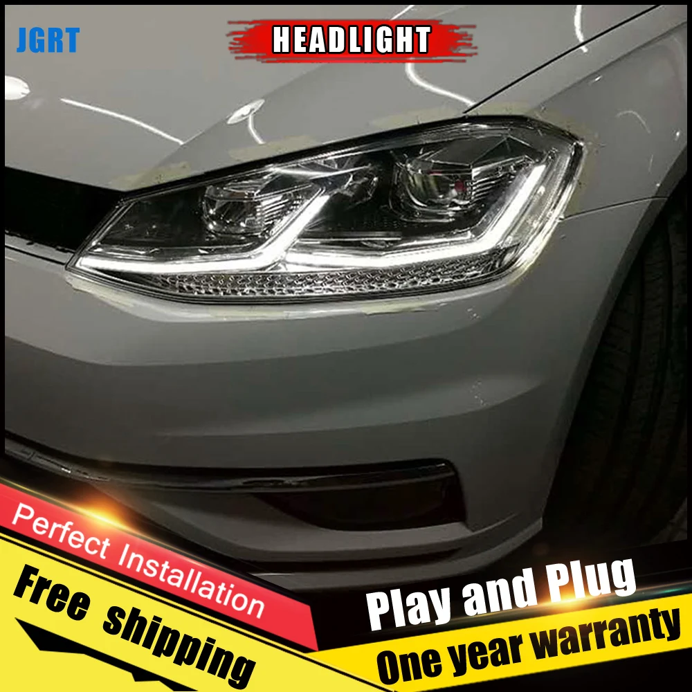 2PCS Car Style LED headlights for VW golf 2013 2017 for golf head lamp