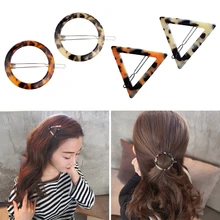 1 шт. модные классные аксессуары для украшения волос инструменты заколки геометрические треугольные брызги чернила Леопард лягушка заколки для волос для женщин