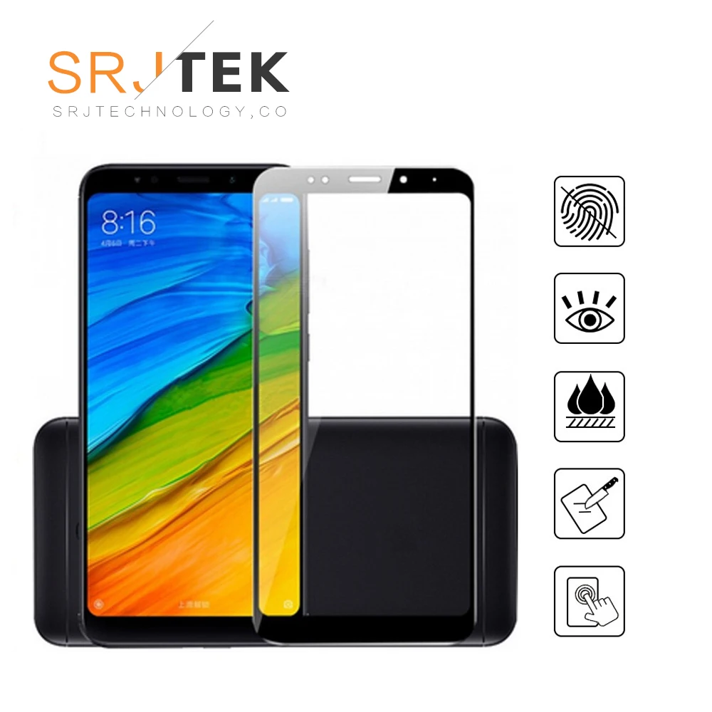 5D Curved Edge Full Covered For Xiaomi Redmi 5 Tempered Glass Screen Protector For Xiaomi Redmi