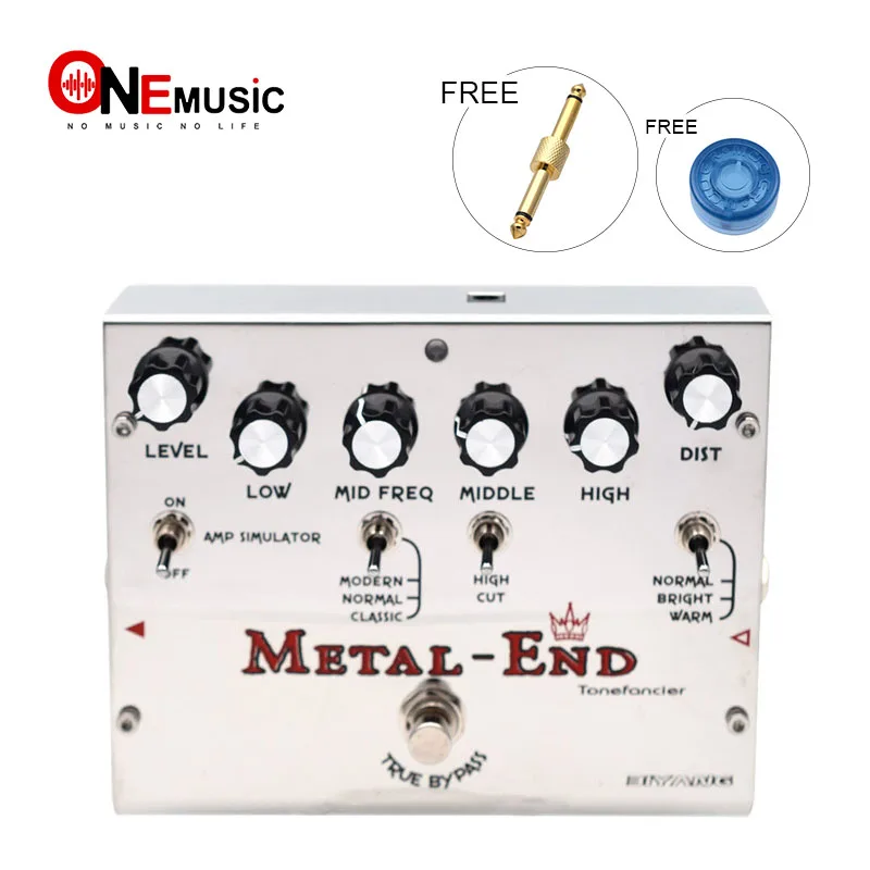 

Biyang Tonefancier Metal End King Distortion Electric Guitar Effect Pedal True Bypass Design with Gold Pedal Connector