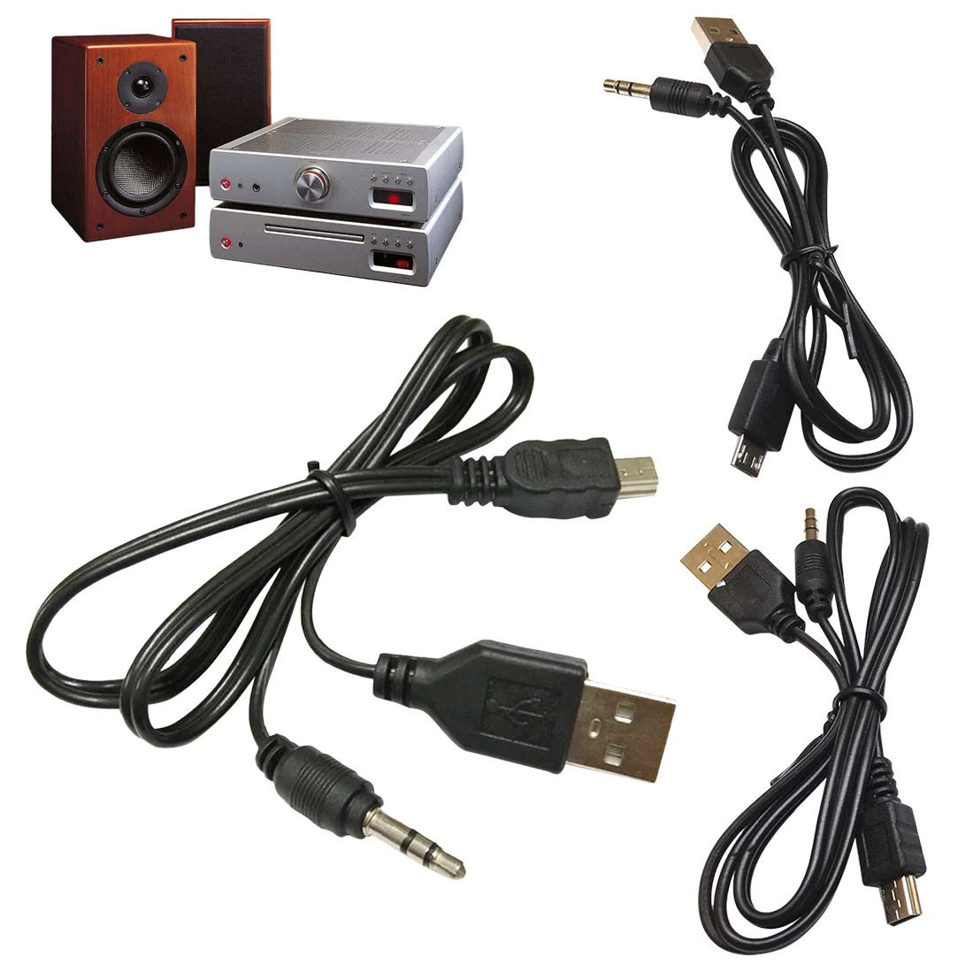 

Micro USB 2.0 to 3.5mm AUX Car Lead Jack Audio Cable Cord For Mobile Phone Data Cable For Xiaomi For Phone Wholesale