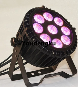 

16 pieces Mini 9*18w led up lighting rgbawuv led par can waterproof ip65 led par 6 in 1