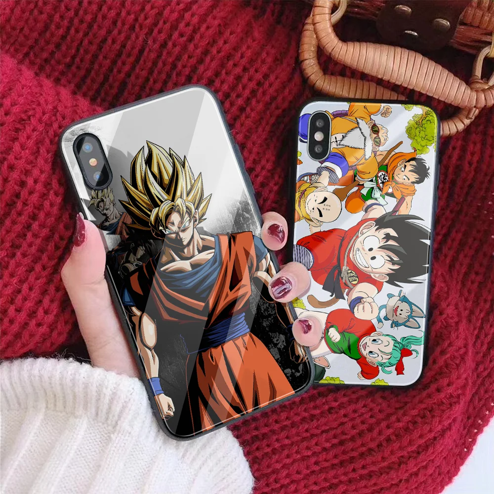 Dragon Ball DIY чехол для телефона для iPhone 7 8 6 S Plus Капа из закаленного стекла заказной Goku чехол для телефона для iPhone X XR XS 11 Pro MAX