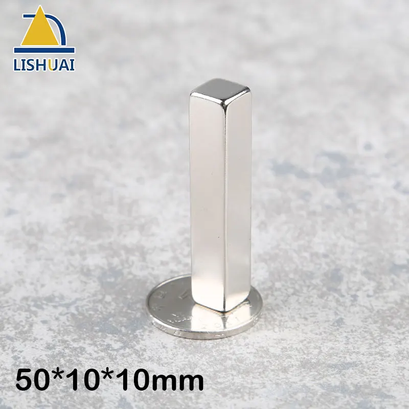 

LISHUAI 2PCS 50*10*10mm neodymium magnet Rare Earth NEO Magnets 50x10x10 Very Powerful Block Magnets 50mm x 10mm x 10mm