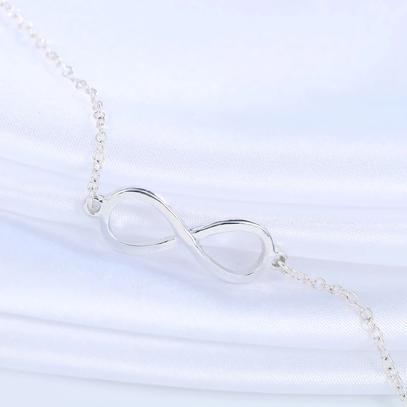 Браслет цепочка со знаком бесконечности на удачу|infinity bracelet|bracelet luckybracelets & bangles |