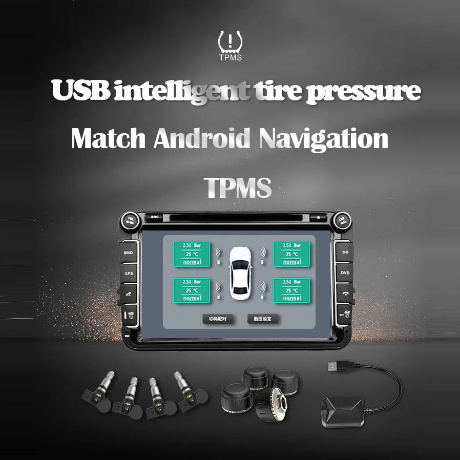 Dealcoo TPMS Android система контроля давления в шинах Система мониторинга состояния шин