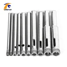 10 pièces diamant enduit noyau scie cloche jeu de forets pour carrelage verre 3/4/5/6/8mm pour carrelage céramique verre Dremel accessoires
