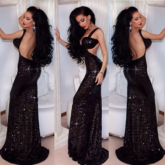 vestido preto comprido