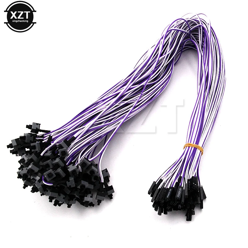 

Hot Sale 10pcs/lot Computer Host Switch Line Restarting Power Line AXT Computer Chassis Power Switch Line Power Cable
