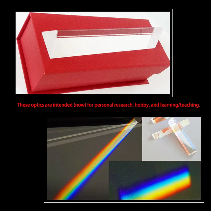 150 мм оптическое стекло Equilateral Pillar Prism f изучение спектра фотографии или