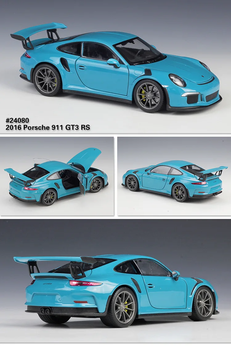 Welly литья под давлением 1:24 модель симулятора автомобиля сплав Porsche 911(997) GT3 RS спортивный автомобиль металлическая игрушка гоночный автомобиль для детей Коллекция подарков