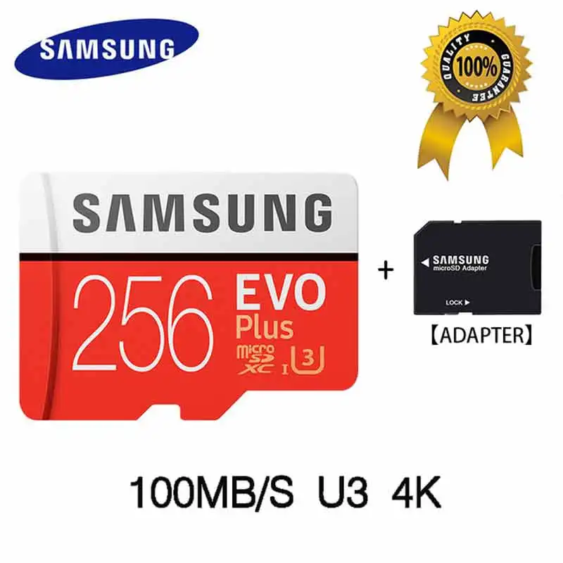 SAMSUNG Micro SD карта 32 Гб карта памяти карта Micro sd карта памяти 64 Гб 128 ГБ 256 ГБ C10 4KHD TF для мобильного телефона с SDHCSDXC - Емкость: MC256G-SDAdapter