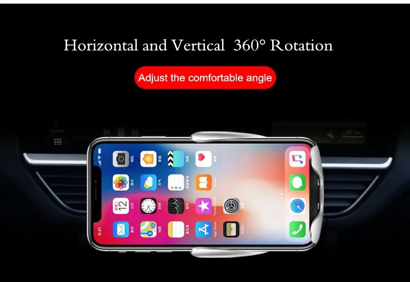 10 Вт беспроводное автомобильное зарядное устройство S5 автоматическое зажимное быстрое зарядное устройство держатель телефона крепление в автомобиль для iPhone xr huawei samsung смартфон