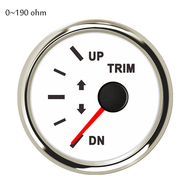 Boat Trim Gauge Balance Gauge Meter fit Vehicle Generator Marine Yacht Engine Outboard Craft Red Backlight Waterproof 9-32V