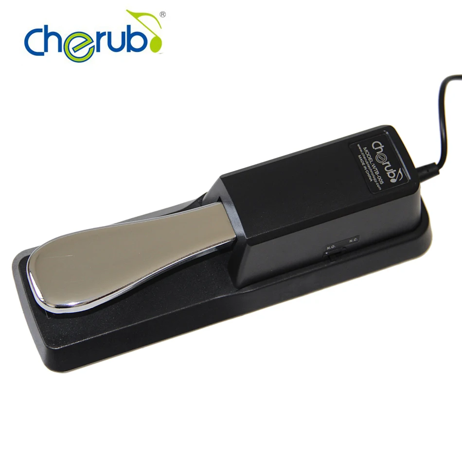 Image New Cherub WTB 005 Black Electric Portable Damper Sustain Metal Pedal For HMY Piano Yamaha For Casio Keyboard Sustain Ped