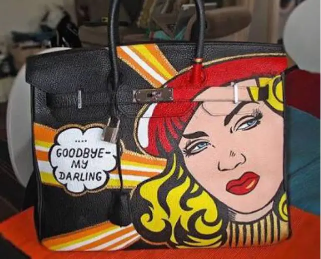 

2019 Graffiti Custom bags Black Platinum Bag PU Leather Ms Pattern Graffiti Female Bag DIY Custom Woman Handbags Totes