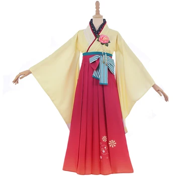 

[STOCK] 2018 Anime VOCALOID RIN New Year Kimono Ceremony Uniform Cosplay Costumen For Women Halloween Free Shipping New.