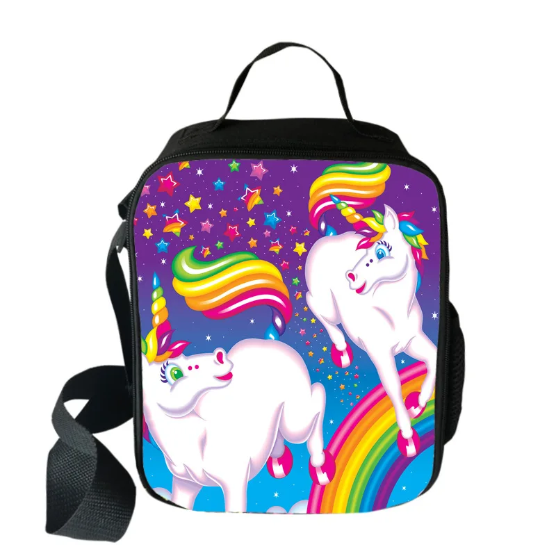 Мода Единорог студентов ланч мешок для детей мальчиков девочек термо еда сумки для пикника милые печати одного сумки Школьные сумки для хранения - Цвет: Unicorn 23