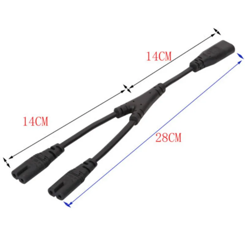 1 шт. IEC 320 C8 2Pin штекер 2 x C7 Женский Y Сплит кабель питания около 28 см