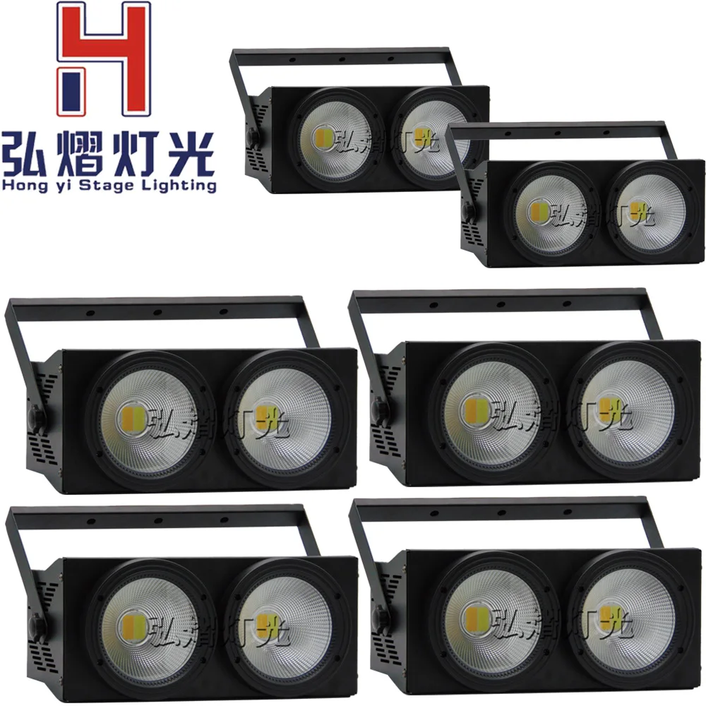 

6xLot white+Warm white Led 2in1 Par Light COB 2X100W High Power DJ DMX Led Beam Wash Strobe Effect Stage Lighting