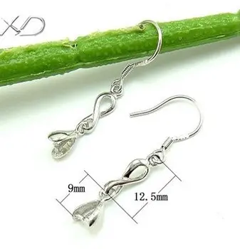 

New Designed Genuine 925 Sterling Silver Earring Hooks,5pairs SS 925 Silver Earring Jewelry Bail Clasp