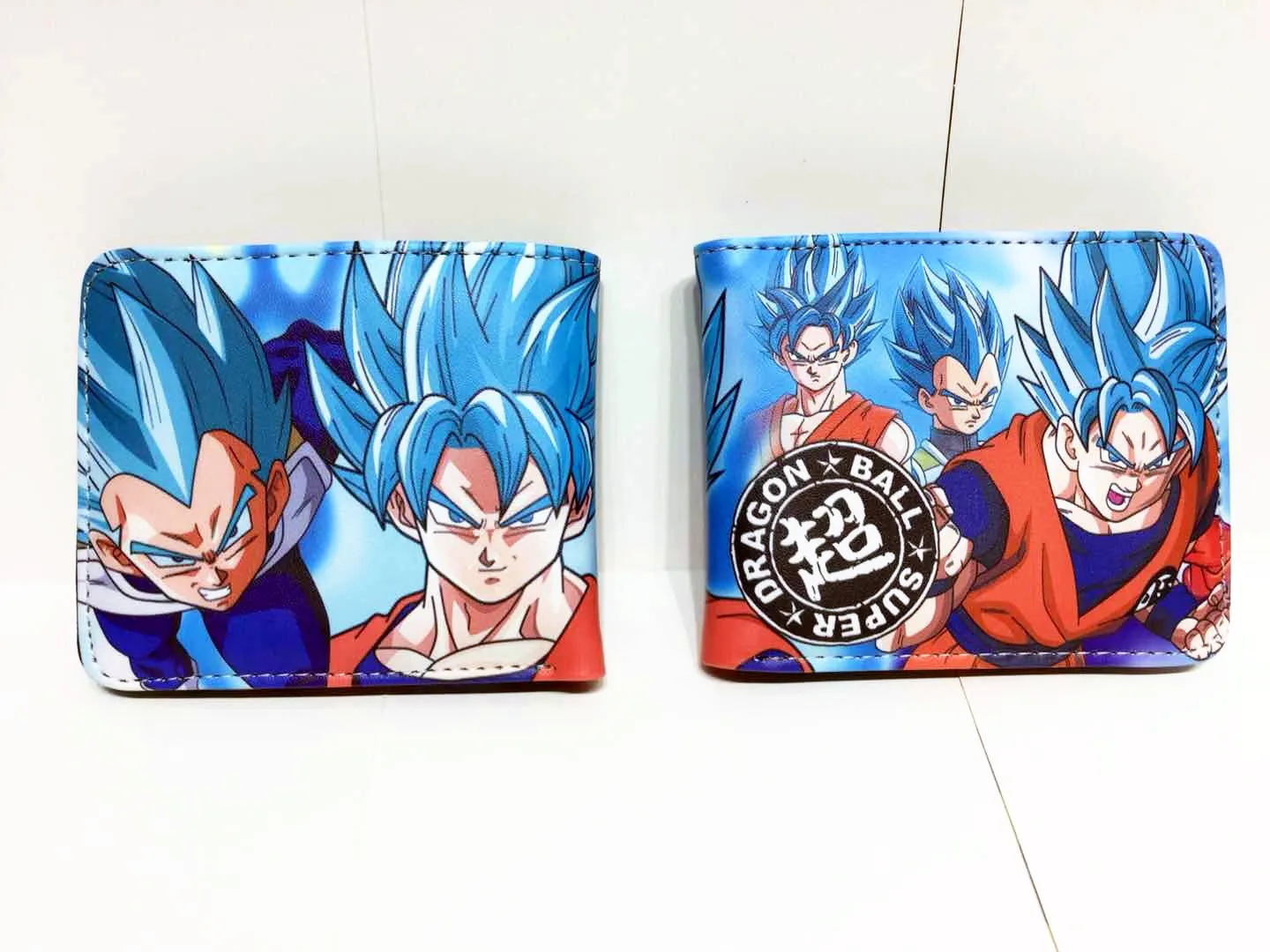 Аниме Dragon Ball и super Goku кошелек Pu короткий двойной фото держатель для карт для мужчин и женщин монета карман на молнии мультфильм сумочка с принтом - Цвет: 07