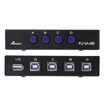 

USB 2.0 4 Ports Share Switch Switcher Selector Box Hub Sharing Switch Adapter For PC Scanner Printer