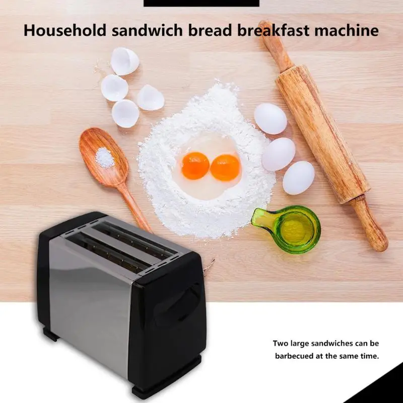 750W 6-speed Automatic Toaster Home Fast Heating Bread Toaster Sandwich Maker Household Breakfast Bread Machine