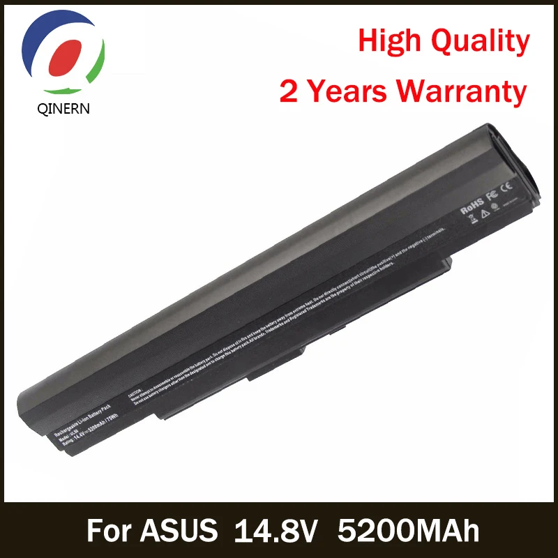 

QINERN 14.8V 5200MAh Gaming Laptops Battery For ASUS U30 Series U30J ASUS U30JC Notebook Batteries For ASUS li ion Battery
