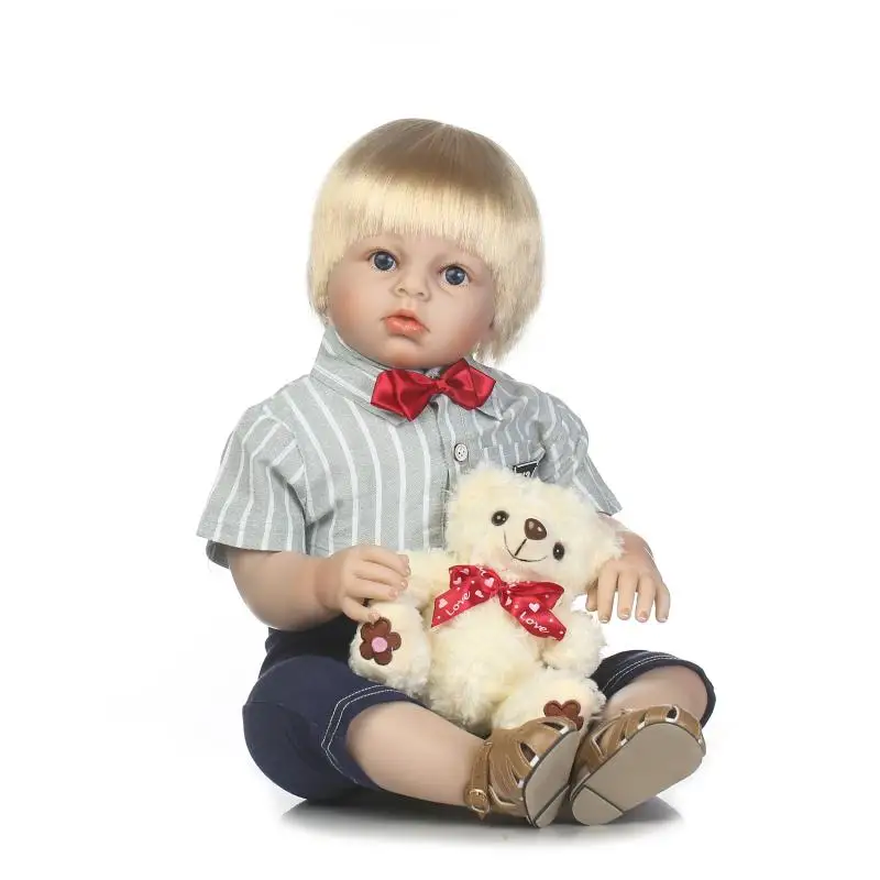 NPK 70 см ручная работа реалистичный силиконовый reborn baby boy модные куклы для детей