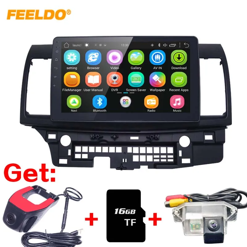 Cheap FEELDO 10inch Bigger HD Screen Android 6.0 Car Media Player With GPS Navi Radio For Mitsubishi Lancer EX(2007+ Get: DVR + Camera 0