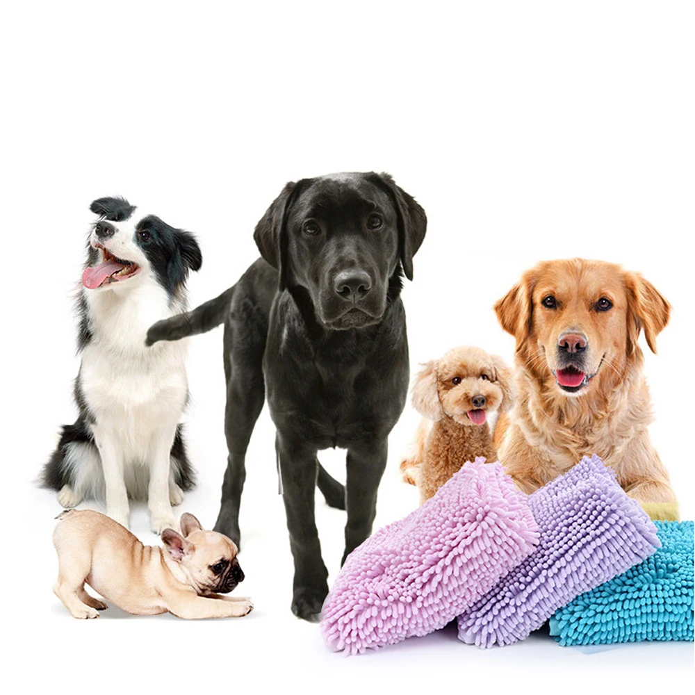 Многофункциональная сушилка для собаки Полотенце ультра-абсорбент Собака Банное полотенце одеяло волокно синель щенок собака чистое полотенце продукт для домашних животных полотенце для домашних животных