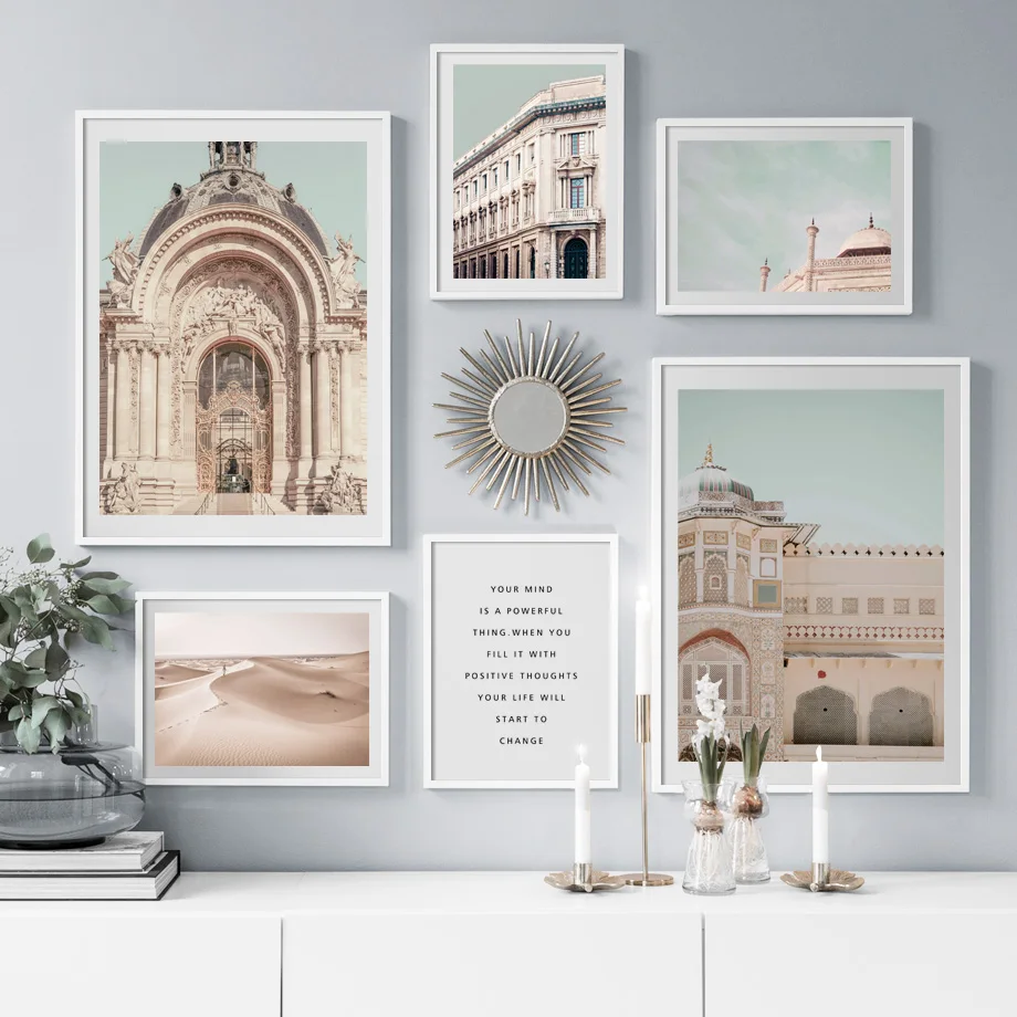 

Morocco Castle Church Desert Wall Art Canvas Painting Vintage Nordic Posters And Prints Wall Pictures For Living Room Decor