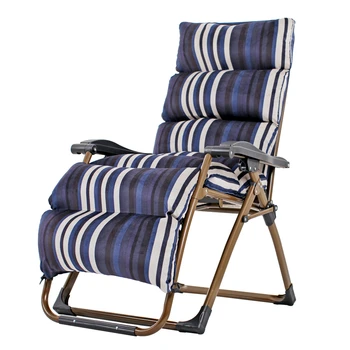 

Multi-function Reclining Chair Household Foldable Adjustment Deck Chair with Cushion Office Lunch Break Chair Outdoor Stool